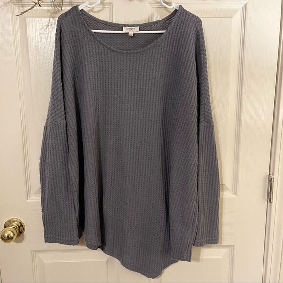 Bungee Med Waffle Knit Shirt Top - Picture 1 of 6